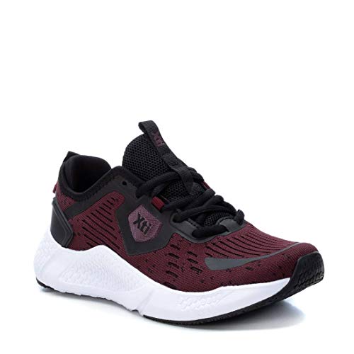 XTI - Zapatilla para Mujer - Cierre con Cordones - Color Burdeos - Talla 36