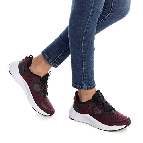 XTI - Zapatilla para Mujer - Cierre con Cordones - Color Burdeos - Talla 36