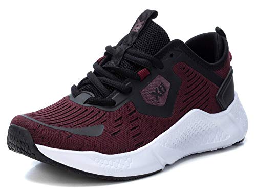 XTI - Zapatilla para Mujer - Cierre con Cordones - Color Burdeos - Talla 36