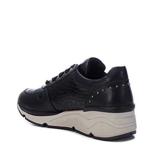 XTI - Zapatilla para Mujer - Cierre con Cordones - Color Negro - Talla 39
