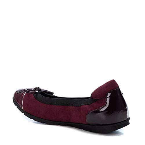 XTI - Zapato Bailarina para Mujer - Color Burdeos - Talla 38