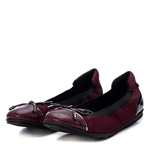 XTI - Zapato Bailarina para Mujer - Color Burdeos - Talla 38