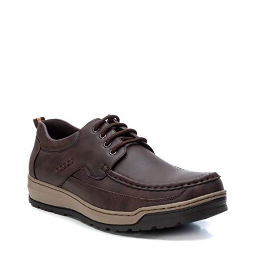 XTI - Zapato Mocasín para Hombre - Cierre con Cordones - Color Marron - Talla 42