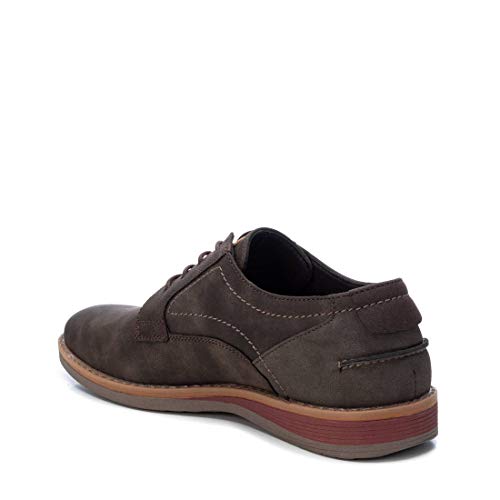 XTI - Zapato Oxford para Hombre - Cierre con Cordones - Color Marron - Talla 42