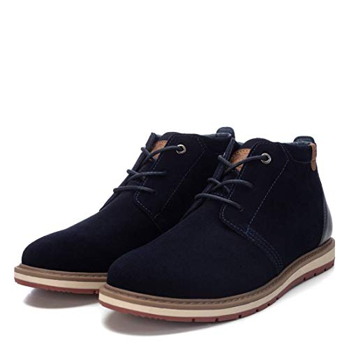 XTI - Zapato Oxford para Hombre - Cierre con Cordones - Color Navy - Talla 42