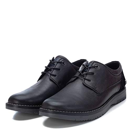 XTI - Zapato Oxford para Hombre - Cierre con Cordones - Color Negro - Talla 42