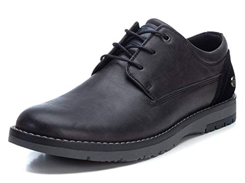 XTI - Zapato Oxford para Hombre - Cierre con Cordones - Color Negro - Talla 42