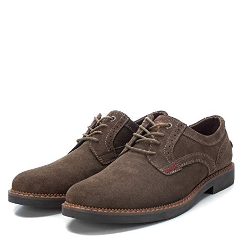 XTI - Zapato Oxford para Hombre - Cierre con Cordones - Color Taupe - Talla 42