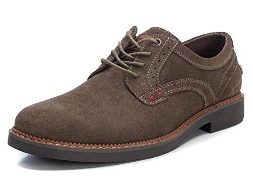 XTI - Zapato Oxford para Hombre - Cierre con Cordones - Color Taupe - Talla 42