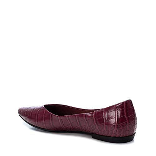 XTI - Zapato Tipo Bailarina para Mujer - Suela de Goma - Burdeos - 37 EU