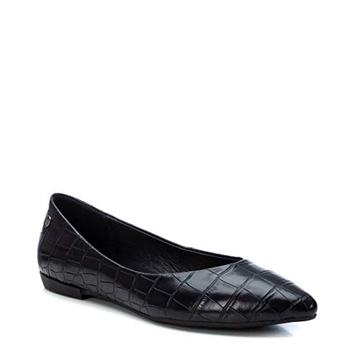 XTI - Zapato Tipo Bailarina para Mujer - Suela de Goma - Negro - 41 EU