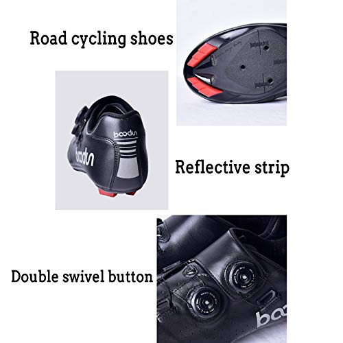 XYHLM Calzado Ciclismo de Carretera para Hombre y Mujer Zapatillas de Bicicleta de Montar Antideslizantes Transpirables,Blanco,42