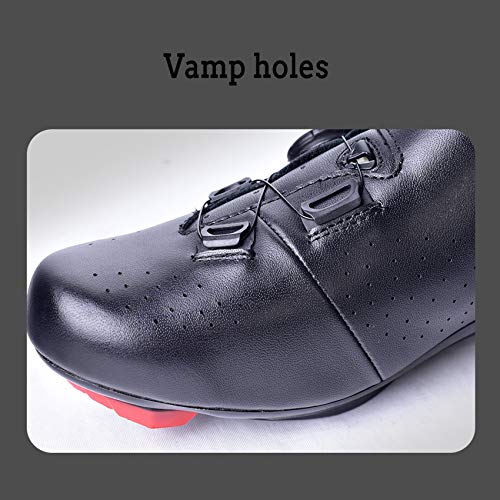 XYHLM Calzado Ciclismo de Carretera para Hombre y Mujer Zapatillas de Bicicleta de Montar Antideslizantes Transpirables,Blanco,42