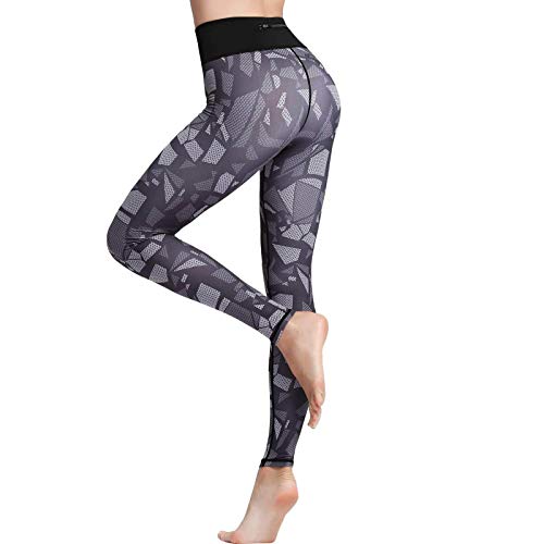 YANFANG Leggings Activos Largos De Cintura Alta con Estampado AlgodóN EláStico A Mediados Muslo Y Yoga Deportivo,Pantalones CháNdal Mujer Jogging PantalóN Deportivos Bolsillos para Fitness