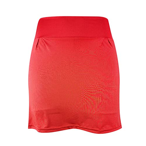 YANFANG Pantalones Cortos de Bicicleta de Deslizamiento básicos para Mujer, Culotte Leggings de Entrenamiento de compresión Pantalones Cortos de Yoga Capris, S,Red