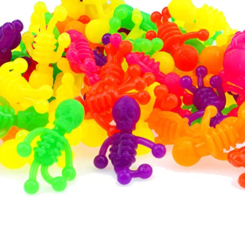 YeahiBaby 24PCS TPR Figuras de acción de Esqueleto Humano Flexible Coloreado Juguetes a Granel para niños (Color Aleatorio)