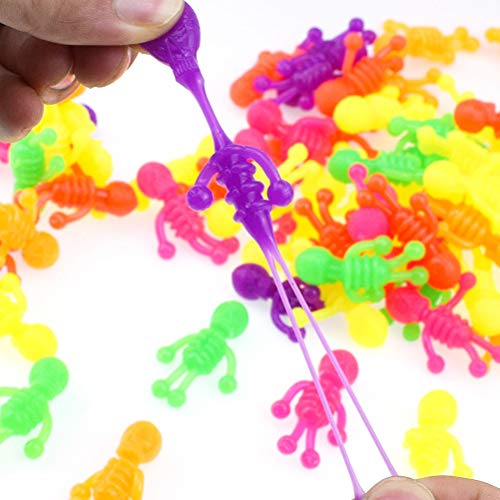 YeahiBaby 24PCS TPR Figuras de acción de Esqueleto Humano Flexible Coloreado Juguetes a Granel para niños (Color Aleatorio)