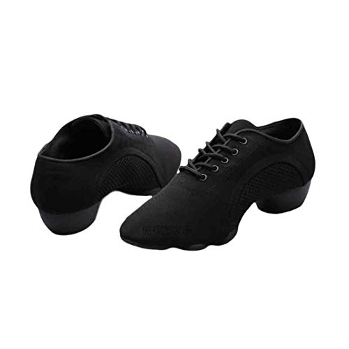 Yefree Zapatillas de Baile con Suela Dividida para Hombres Zapatos con Cordones Ligeros para Practicar Deporte Latino