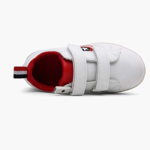 YEMAO Niños Capitán América Zapatos de Brillante Colorido LED Flash Zapatillas de Deporte,White-27 EU