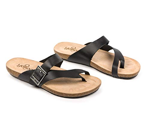 Yokono Ibiza-013 Sandalia Bio, Ajuste Dedo (Negro, Numeric_37)