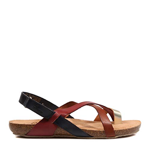 Yokono Ibiza 718 Multi Burdeos, Sandalia Plana para Mujer, 40