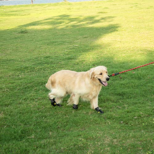 yorten 4PCS Zapatos para Perros, Botas Impermeables para Perros con Suela Antideslizante Resistente Protegiendo Las Patas de Perros