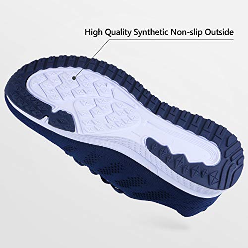 Youecci Zapatillas de Deportivos de Running para Mujer Deportivo de Exterior Interior Gimnasia Ligero Sneakers Fitness Atlético Caminar Zapatos Transpirable Azul Marino 38 EU