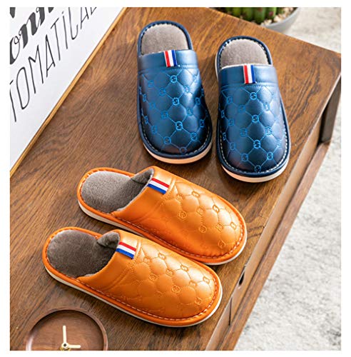 ypyrhh Cozy Memory Foam House Zapatillas para hombres, zapatos de algodón para parejas, zapatillas antideslizantes impermeables - Pink_40-41, Memory Foam House Slipper