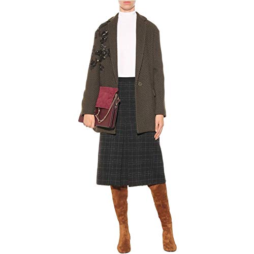 YZT QUEEN Mujer Botas sobre la Rodilla, Elegantes Mangas elásticas con Personalidad Botas Altas de Gamuza elástica Altas, Botas de Montar Delgadas Botas Altas,Marrón,43.5 EU / 9 UK