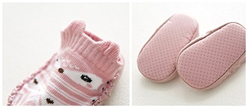 Z-Chen Pack de 3 Pares Zapatillas para Bebé con Suela Antideslizante, Amarillo + Rosa + Azul, 6-12 Meses