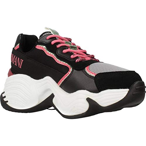 Zapatilla Chunky Negro Gris Rosa Emporio Armani, 39