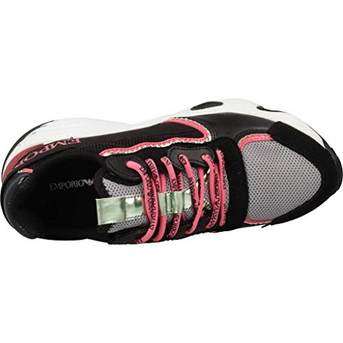 Zapatilla Chunky Negro Gris Rosa Emporio Armani, 39