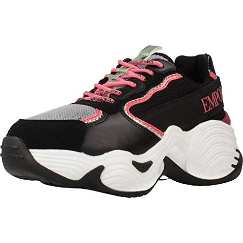 Zapatilla Chunky Negro Gris Rosa Emporio Armani, 39