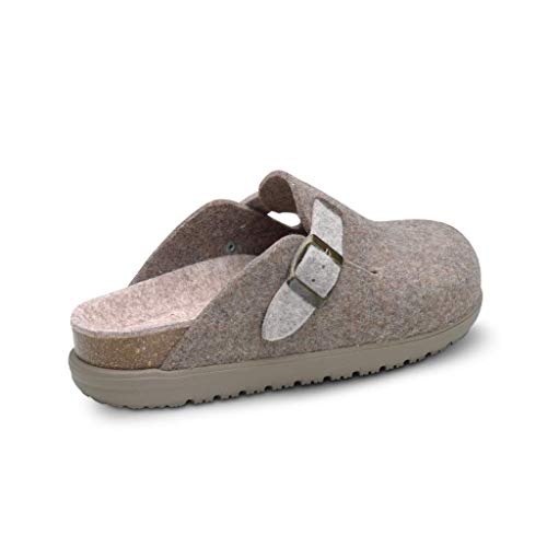 Zapatilla de Estar por casa cómodas y Calientes Domus de Feliz Caminar - con Suela Antideslizante, Plantilla de Corcho Natural anatómica y ergonómica - Made in Spain (Chocolate 38)