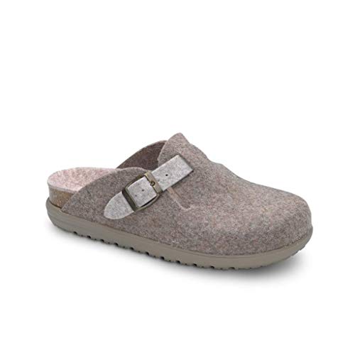 Zapatilla de Estar por casa cómodas y Calientes Domus de Feliz Caminar - con Suela Antideslizante, Plantilla de Corcho Natural anatómica y ergonómica - Made in Spain (Chocolate 38)