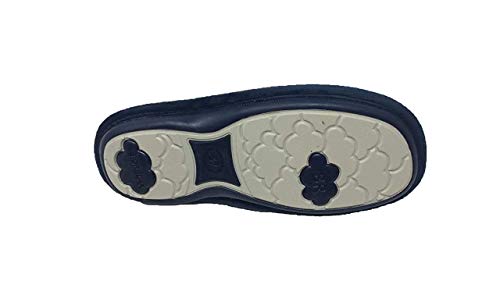 Zapatilla de Estar por casa/Mujer/Biorelax/Marino/Empeine Polar/Suela de Goma/Cámara de Aire/Talón Acolchado/Talla 35