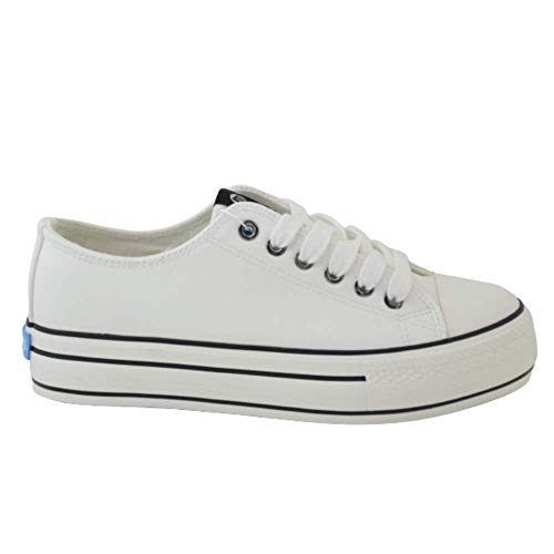 Zapatilla Deportiva Plataforma Mustang 69423 Blanco- Mustang