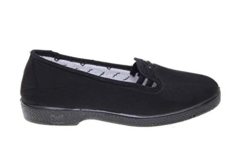 Zapatilla Especial pies delicados señora Mayor, Tejido Acolchado climanil (Negro, Numeric_38)