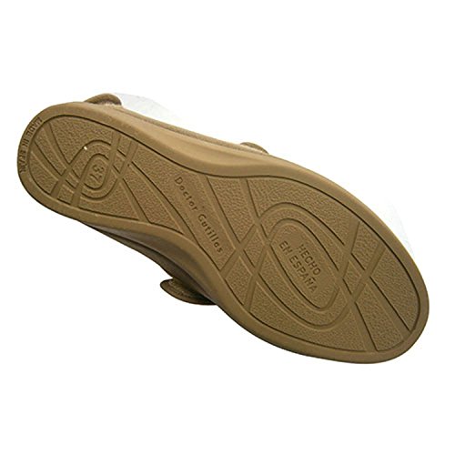 Zapatilla Mujer pies Muy Anchos con Velcro en talón y en el Empeine Doctor Cutillas en Tostado Talla 38