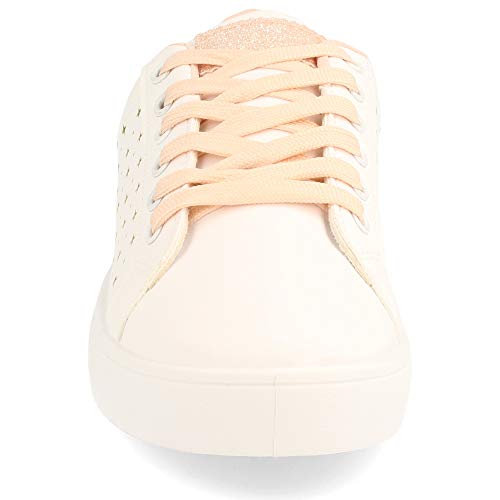 Zapatilla Mujer Verano de Cordones Casual con calados Laterales Primavera Verano 2019. Talla 36 Rosa
