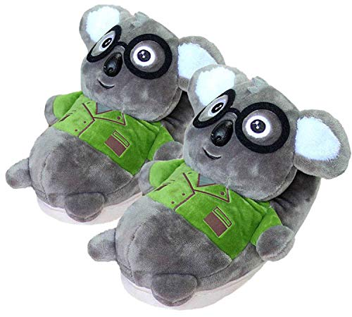 Zapatilla Unisex para Animales Adultos, Zapatillas de Invierno Elefante cálido/Jirafa/Koala/Hámster/Conejo, Zapatos de Felpa casera de Dibujos Animados (35/38 EU,Koala)