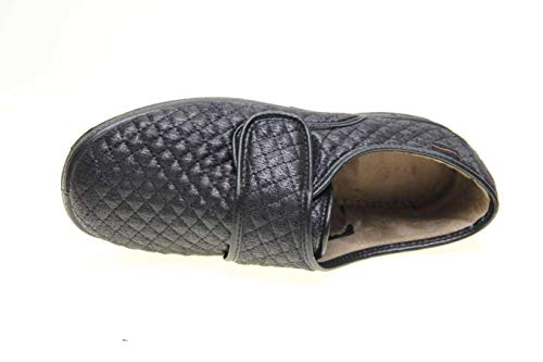 Zapatilla Velcro Mujer Tipo Zapato Doctor Cutillas en Negro Talla 40