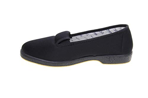 Zapatilla venano Mujer Gomas a los Lados Persona Mayor Doctor Cutillas en Negro Talla 37