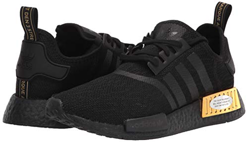 Zapatillas Adidas Originals NMD_r1 para mujer, Negro (negro, dorado metálico (Black/Black/Gold Metallic)), 42 EU