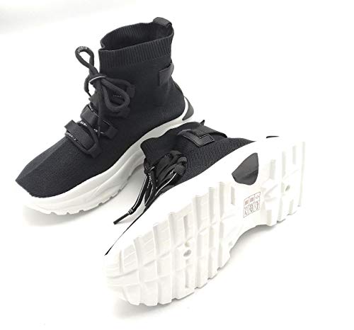 Zapatillas calcetín para Mujer. Deportivas Estilo Malla. Muy cómodas. No pesan. Color Negro. (Numeric_37)