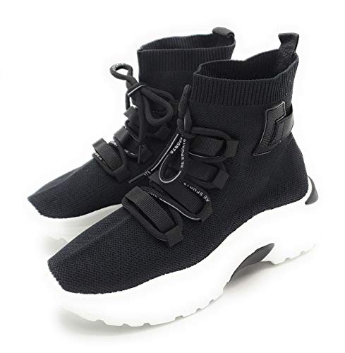 Zapatillas calcetín para Mujer. Deportivas Estilo Malla. Muy cómodas. No pesan. Color Negro. (Numeric_37)