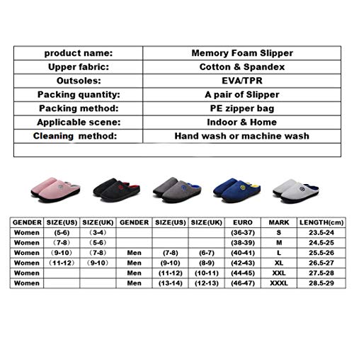 Zapatillas Casa Hombre Mujer Invierno Calido Zapatillas Memory Foam Slipper Ultraligero cómodo y Antideslizante Zapatilla de Estar por casa para Mujer Zapatillas de Interior