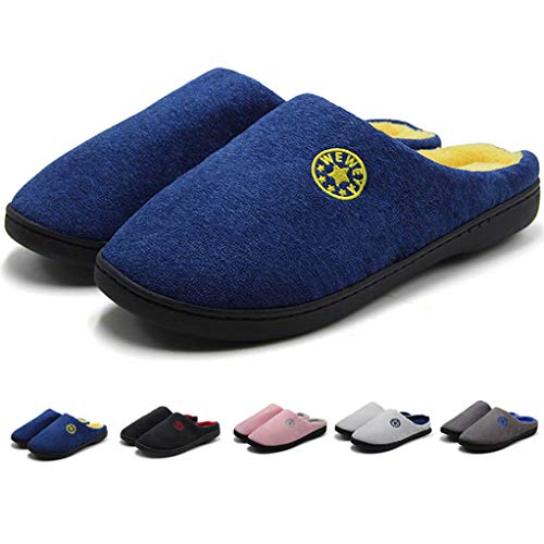 Zapatillas Casa Hombre Mujer Invierno Calido Zapatillas Memory Foam Slipper Ultraligero cómodo y Antideslizante Zapatilla de Estar por casa para Mujer Zapatillas de Interior