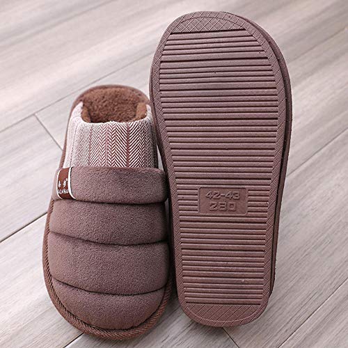 Zapatillas Casa Hombre Mujer Invierno Zapatillas De Interior para Hombre, Zapatillas Cortas De Felpa para Invierno Y Otoño, Zapatos Planos para El Hogar para Hombre, Toboganes para El Dormit