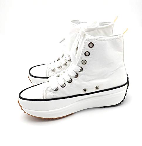 Zapatillas con Plataforma, Zapatillas de Lona Mujer, Zapatillas de Moda (38 EU, Numeric_38)